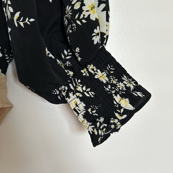 Wayf Black Floral Off The Shoulder Bodysuit, XS - Picture 5 of 8